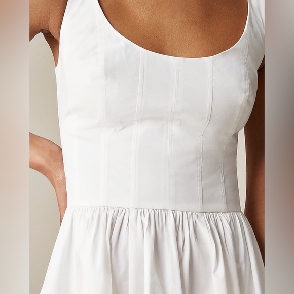 NWT J. Crew Fit-and-Flare Corset Mini Dress with Pockets, Size 2 - Picture 3 of 13